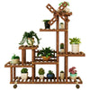 6 Pieces Flower Rack Fleshy Green Pineapple Balcony Storage Solid Wood Multi-storey Living Room Indoor Floor Plant Potted Simple Flower Rack Q Basic Model