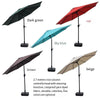 Sun Umbrella Outdoor Straight Pole Central Column Sunshade Courtyard Leisure Beach Hand 2.7m Iron Pole To Ordinary Wine Red (with Umbrella Seat)