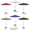 Sun Umbrella Outdoor Straight Pole Central Column Sunshade Courtyard Leisure Beach Hand 2.7m Iron Pole To Ordinary Wine Red (with Umbrella Seat)