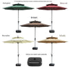 Sun Umbrella Outdoor Straight Pole Central Column Sunshade Courtyard Leisure Beach Hand 2.7m Iron Pole To Ordinary Wine Red (with Umbrella Seat)