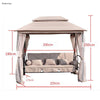 Hammock Leisure Swing Outdoor Courtyard Nordic Rocking Chair Sleeping Balcony Upgrade Top Reinforced Tent [Curtain + Cushion Cushion + Pillow]