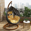 Hanging Chair Outdoor Swing Basket Cane Household Leisure Lazy Indoor Balcony Bird's Nest Hammock Cradle Rocking Luxury White (bold Cane) With Pillow