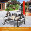 Swing Outdoor Courtyard Garden Cast Aluminum Double Rocking Villa Waterproof Leisure Basket Hanging Household Swing Buckingham Palace - All Cast Aluminum Swing (no Cushion, Including Two Pillows)