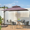Sunshade Umbrella Outdoor Courtyard Villa Garden Roman Stall Large 3m Round [with Water Tank Base]