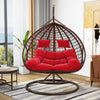 Double Hanging Basket Rattan Chair Living Room Balcony Bedroom Household Indoor Single Orchid Rocking Swing Net Red Lazy Outdoor Cradle Coffee Single Style - Fine Rattan Armless Gift Bag