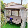 Outdoor Swing Hammock Courtyard Terrace Rocking Chair Single Reclining Balcony European Double Reclining Bed Upgrade Top Reinforced Tent Swing [gauze Curtain + Cushion, Cushion + Pillow]