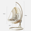 Hanging Basket Rattan Chair Swing Indoor Household Balcony Bedroom Girl Cradle Net Red Bird's Nest Tesiyou Rattan Outdoor Pear Shaped