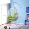 Outdoor Balcony Hanging Chair Large Basket Indoor Outdoor Balcony Swing Bird's Nest Single Rocking Chair Hammock Black Red Cushion