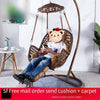 Hand-made Balcony Double Person Hanging Basket Outdoor Swing Bird's Nest Chair Nordic Rattan Chair Bed Indoor Cradle Outdoor Swing Rocking Chair Lazy Chair Straw Hat Style