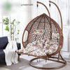 Hand-made Balcony Double Person Hanging Basket Outdoor Swing Bird's Nest Chair Nordic Rattan Chair Bed Indoor Cradle Outdoor Swing Rocking Chair Lazy Chair Straw Hat Style