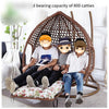 Hand-made Balcony Double Person Hanging Basket Outdoor Swing Bird's Nest Chair Nordic Rattan Chair Bed Indoor Cradle Outdoor Swing Rocking Chair Lazy Chair Straw Hat Style