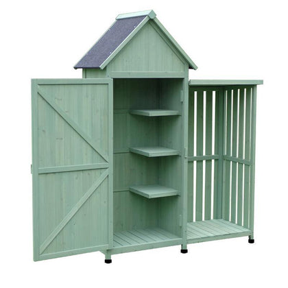 Outdoor Garden Tool Room Courtyard Tool Room Outdoor Storage Cabinet Gardening Farm Tool Box Green Assembly