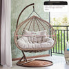 Double Basket Rattan Chair Hanging Household Hammock Indoor Bird's Nest Balcony Swing Courtyard Outdoor Net Red Cradle Chair Double Single Pole