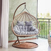 Double Basket Rattan Chair Hanging Household Hammock Indoor Bird's Nest Balcony Swing Courtyard Outdoor Net Red Cradle Chair Double Single Pole