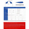 Sun Umbrella Outdoor Sunshade Large Commercial Stall Advertising Umbrella Printing Custom Folding Round 2m Blue And White Oxford Cloth