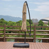 Outdoor Sunshade Large Courtyard Umbrella Balcony Banana Umbrella Side Stall Large Sun Umbrella Iron Double Top Wine Red