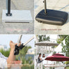 Umbrella Outdoor Courtyard Sunshade Large Sun Advertising Stall Beach Activity Umbrella Off White Iron Single Top 2.7m With 70 Catty Marble Base
