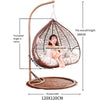 Hanging Chair Basket Outdoor Indoor Swing Reclining Balcony Dormitory Bird's Nest Single Double Rocking Chair Hammock Single White No Floor Mat Promotion + Random Cushion