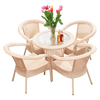 Outdoor Tables And Chairs Rattan Chair Tea Table Three Piece Set Living Room Courtyard Pastoral Leisure Chair Balcony Coffee Tables And Chairs Beige