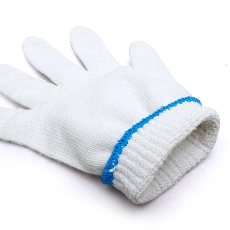 10 Pairs Cotton Gloves Labor Protection Wear Resistant Thickened Work Cotton Gloves Anti Slip Protection Site Gloves 10 Pairs 500g Thickened Gloves