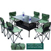 Outdoor Stall Portable Folding Table And Chair Set 4 People Multi Person Folding Table And Chair Barbecue Camping Self Driving Travel Equipment Set