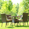 Outdoor Tables And Chairs Balcony Courtyard Milk Tea Shop Coffee Iron Art Furniture Umbrella Outdoor Garden Leisure Combination Rattan Chair 35 Piece Set