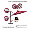 Outdoor Sunshade Umbrella Courtyard Umbrella Big Sun Umbrella Garden Umbrella Balcony Terrace Umbrella Balcony Leisure Umbrella Roman 2.7m Round