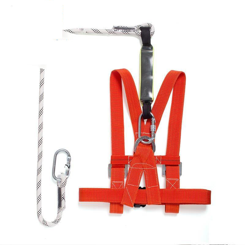 Safety Belt Work At Height Safety Rope Fall Prevention Hanging Waist Type Double Hook Belt Buffer Contractor Construction Electrician Fire Escape Rope