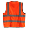 10 Pieces Safety Reflective Vest Road Construction Safety Clothes Widened 4 Reflective Strips Vest Riding Clothes Fluorescent Vest