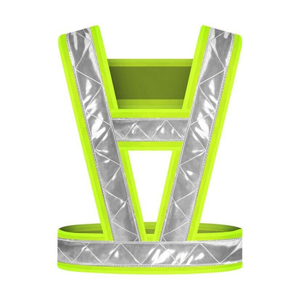 6 Pieces V-Type Reflective Vest PVC Lattice Fluorescent Vest Traffic Engineering Safety Protection Vest Road Administration Work Safety Clothes
