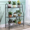 Flower Rack Iron Multi-storey Living Room Balcony Flower Pot Rack Floor Hanging Green Pineapple Fleshy Rust Proof Reinforcement Iron Storage Reinforcement Layer Rack Storage Flower Rack Z633 [width 70cm]
