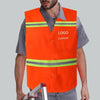 10 Pieces Environmental Sanitation Worker's Safety Vest Reflective Vest Safety Suit Cleaning Suit Construction Vest - Orange