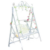 Outdoor Double Swing Chair Children's Swing Hanging Chair Courtyard Adult Cradle White Vertical Grain Iron