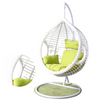 Hanging Basket Chair Indoor Blue Cradle Drop Chair Orchid Chair Rattan Chair Balcony Leisure Chair [striped White With Armrest]