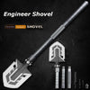 Multifunctional engineer shovel, Outdoor Shovel Multitool with Saw, Knife & Magnesium Flint - Multifunctional Military Folding Shovel for Garden