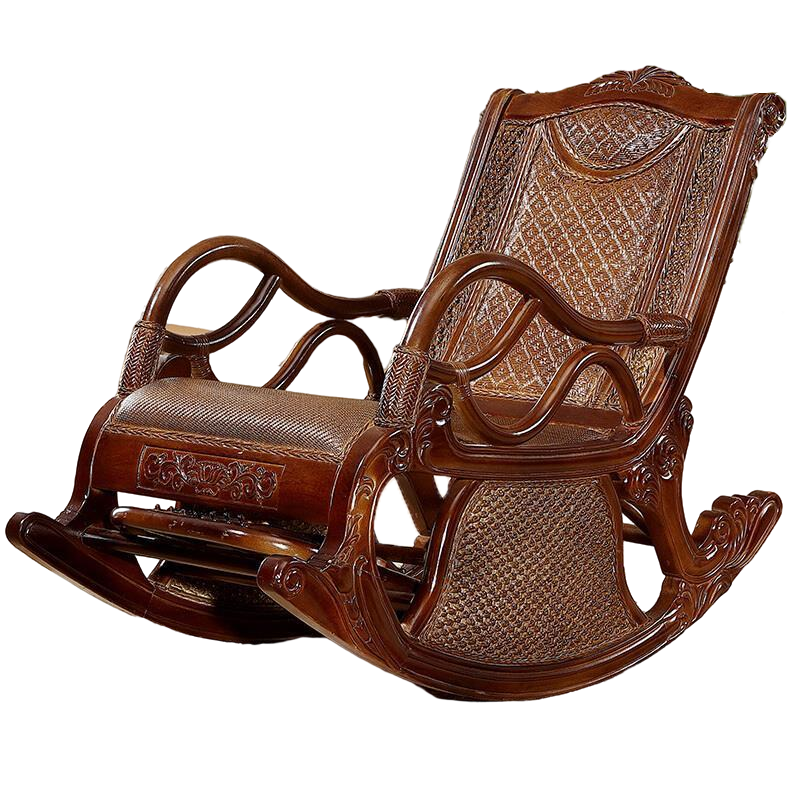 Rattan Rocking Chair Leisurely Reclining Chair; ECVV AE – ECVV.AE