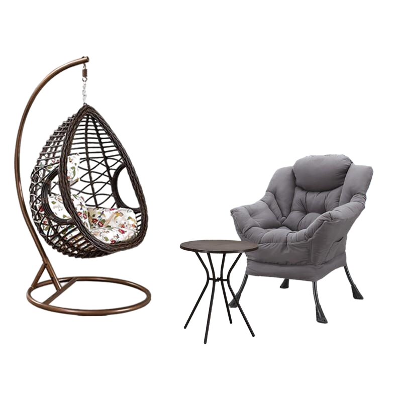 Indoor Single Hanging Basket Rattan Chair Adult Rocking Chair; ECVV AE ...