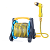 Yellow Control Gun + Coil Rack 50 Pipe Suits Water Gun Suit Home Scour Car High-pressure Irrigation Watering Flower Gardening Cleaning Storage Rack Tools Hoses Foam Sprinkling Car Washing Artifact Brass Head
