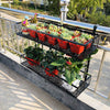 Single Layer Square Balcony Hanging Guardrail Flower Stand, Balcony Railing Flower Pot, For Home Fences Garden Outdoor Deck Box