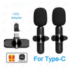 Wireless Microphone Lavalier Professional Mini Portable Noise Reduction Audio Video Recording Live Broadcast For iPhone Type-C