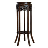 Antique Solid Wood Green Rose Flower Rack Classical Flower Pot Rack Living Room Study Balcony Old Elm Multi-layer Quality Ming And Qing Chinese Living Room Flower Table Black Walnut Color Surface 30 High 90