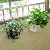 10 Pcs Flower Rack Iron Balcony Railing Wall Hanging Orchid Green Pineapple Gardening Flower Pot Rack Antique Copper -- [bold Screen Version]