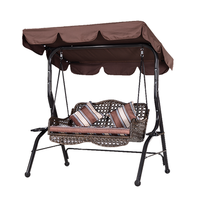 Outdoor Swing Rattan Chair Indoor Hanging Chair Courtyard Garden Hammock Double Rocking Chair Balcony Hanging Basket Dormitory Iron Adult Swing Chair