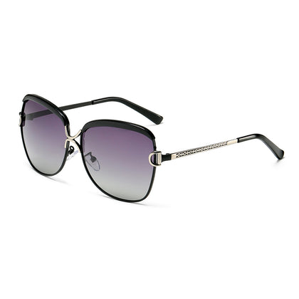 NALANDA Polarized Sunglasses for Women, Bright Black Outdoor Sport Driving Sun Glasses, Classic Retro Designer Style Eye Wear, 100% UV Blocking
