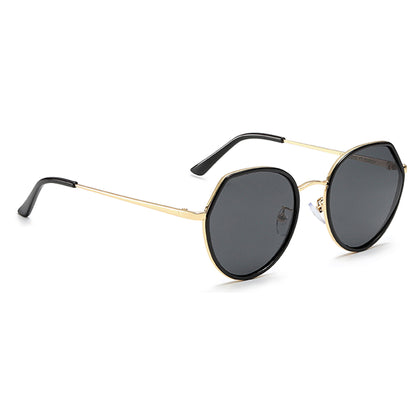 NALANDA Polarized Sunglasses for Women, Black Grey Outdoor Sport Driving Sun Glasses, Classic Retro Designer Style Eye Wear, 100% UV Blocking