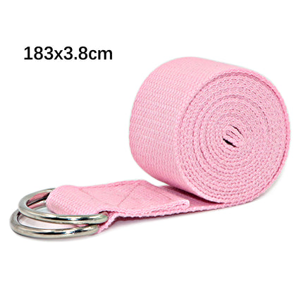 10Pcs Pink Yoga Straps Premium Athletic Stretch Band with Adjustable Metal D-Ring Buckle Loop for Yoga,Physical Therapy,Dance,Gym Workouts Exercise