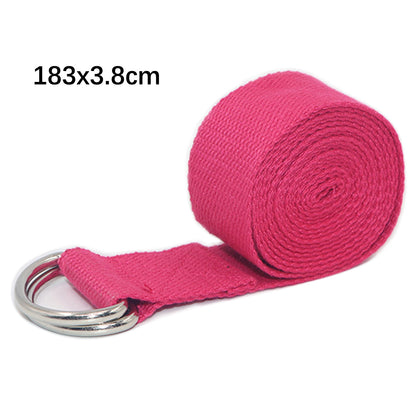10Pcs Rose Red Yoga Straps Premium Athletic Stretch Band with Adjustable Metal D-Ring Buckle Loop for Yoga,Physical Therapy,Dance,Gym Exercise