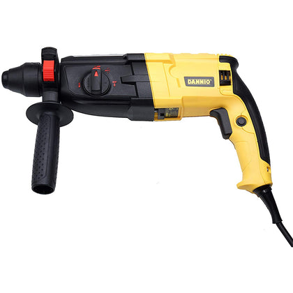 DANNIO Rotary Hammer Drill with Dual Drill Modes, 360° Rotating Auxiliary Handle, 28mm SDS-Plus, Concrete Power Tools with Case - 850 Watts | DN-28