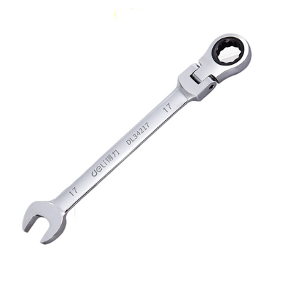 6 Pieces Quick Ring Ratchet Wrench Automatic Ratchet Dual Purpose Wrench Opening 17mm Movable Head Ratchet Dual Purpose Wrench 17mm