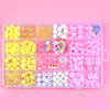 24 Grids of Colorful Round, Heart-Shaped, Star-Shaped, Oval, Flower Beads, Bow-knot Beads, Used in DIY Jewelry, Bracelets, Earrings, Necklaces Craft Making (450pcs)